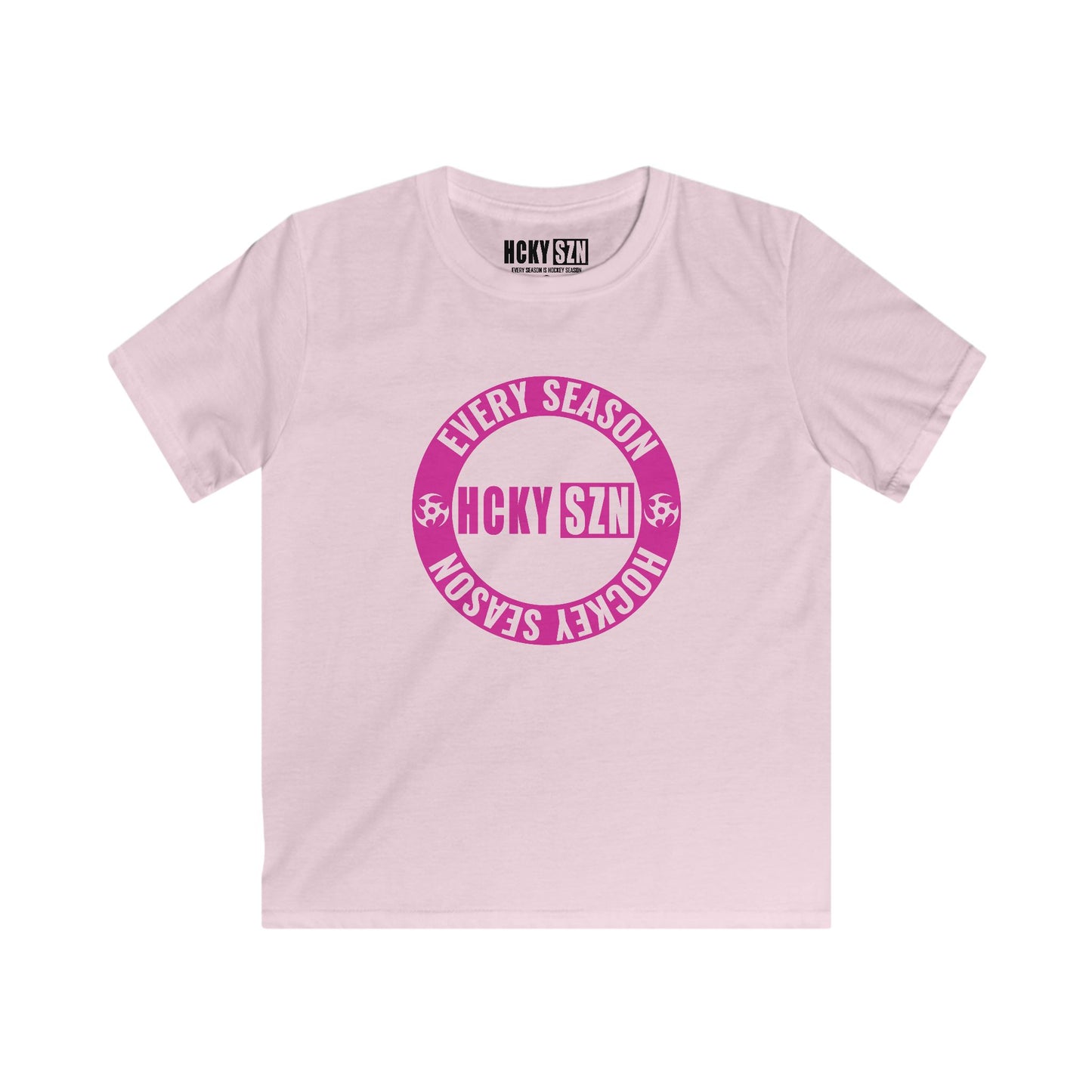 Youth Circle SZN Softstyle Tee (Hot PInk Logo) - Various Colors