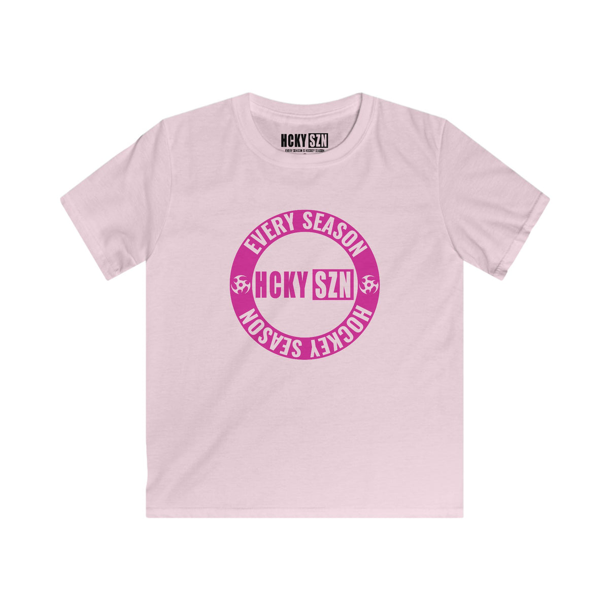Youth Circle SZN Softstyle Tee (Hot PInk Logo) - Various Colors