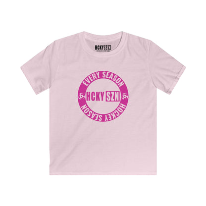 Youth Circle SZN Softstyle Tee (Hot PInk Logo) - Various Colors