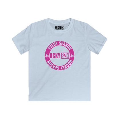 Youth Circle SZN Softstyle Tee (Hot PInk Logo) - Various Colors