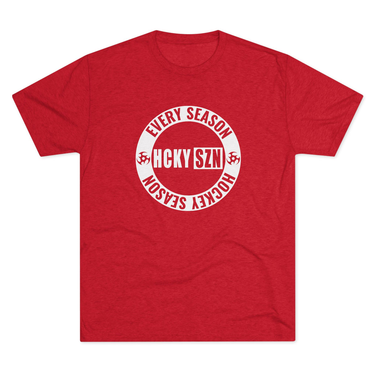 HCKY SZN Circle Logo TriBlend Tee Shirt (White) - Various Colors