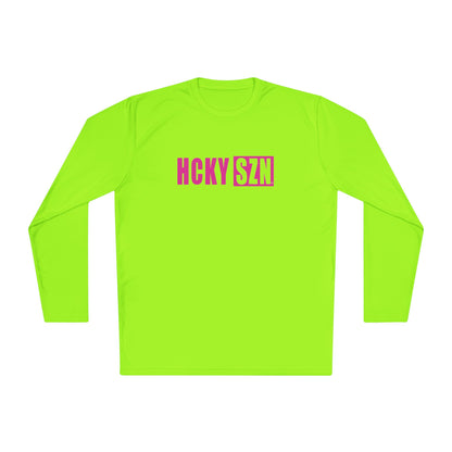 HCKY SZN Performance Long Sleeve Tee (Hot Pink Logo) - Various Colors