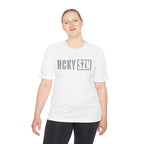 HCKYSZN (Flagship Logo) Adult Performance Tee - White/Grey