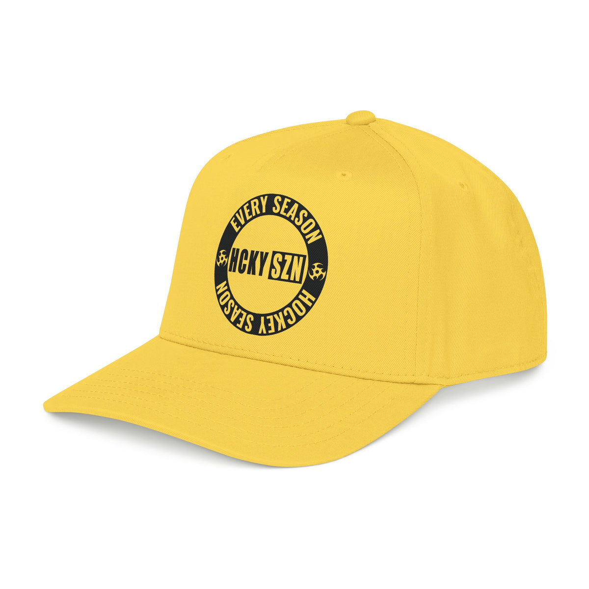 HCKY SZN Circle Logo Mid Profile Baseball Cap (Yellow/Yellow/Black)
