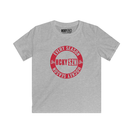 Youth Circle SZN Softstyle Tee (Red Logo) - Various Colors