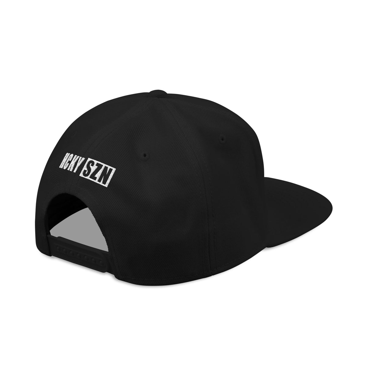 Upside Down HCKY SZN Embroidered Snapback Hat (Black)