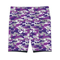HKY SZN High Waisted Workout Shorts (Purple Haze Camo)