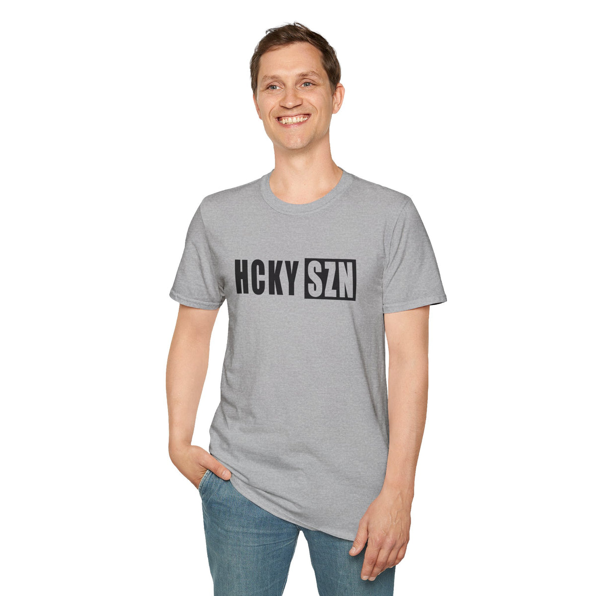 HCKY SZN Softstyle Tee Shirt (Sport Grey)