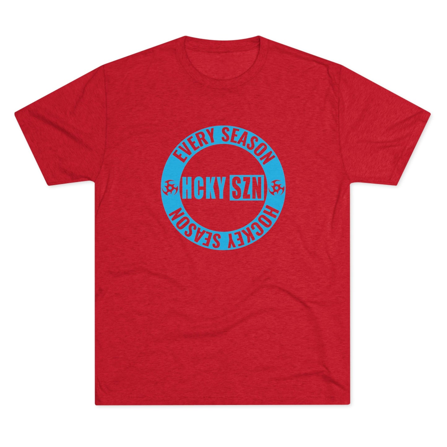 HCKY SZN Circle Logo TriBlend Tee Shirt (Sky Blue) - Various Colors