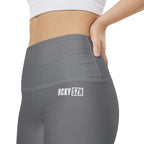 HKY SZN High Waisted Workout Shorts (Graphite Grey)