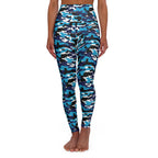 HCKY SZN High Waisted Yoga Leggings (Lightning Camo)