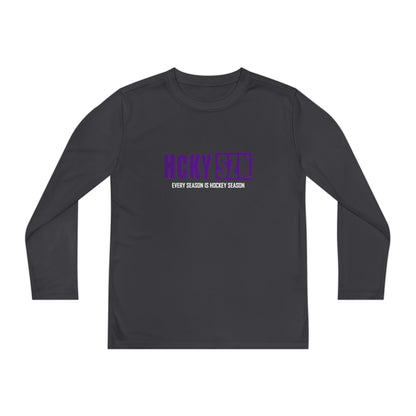 Every Season is HCKY SZN Youth Competitor Long Sleeve Tee (Purple Logo) - Various Colors
