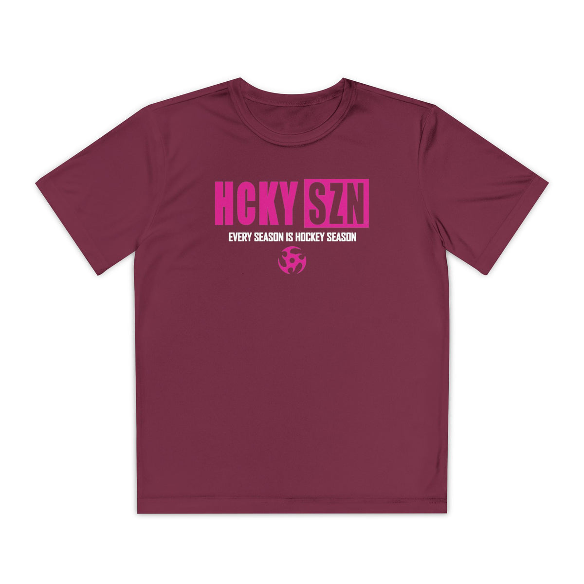 Every Season is HCKY SZN Youth Competitor Tee (Hot Pink Logo) - Various Colors