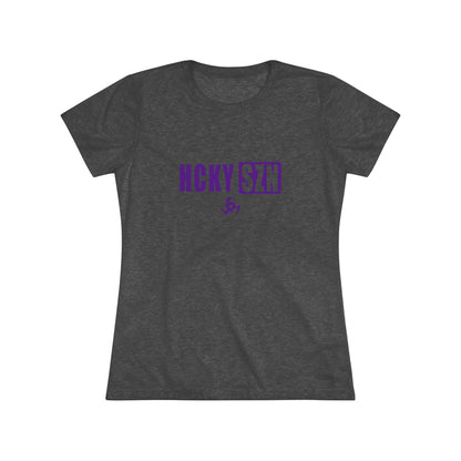 Women’s Hockey Vibe Triblend Tee (Purple Logo)