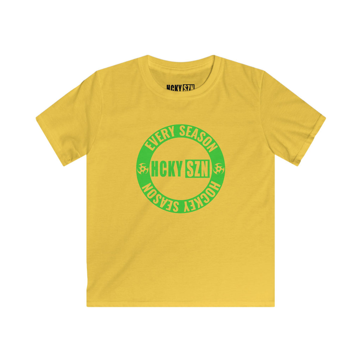 Youth Circle SZN Softstyle Tee (Lime Logo) - Various Colors