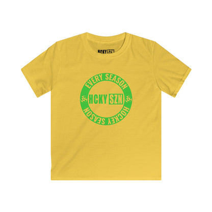 Youth Circle SZN Softstyle Tee (Lime Logo) - Various Colors