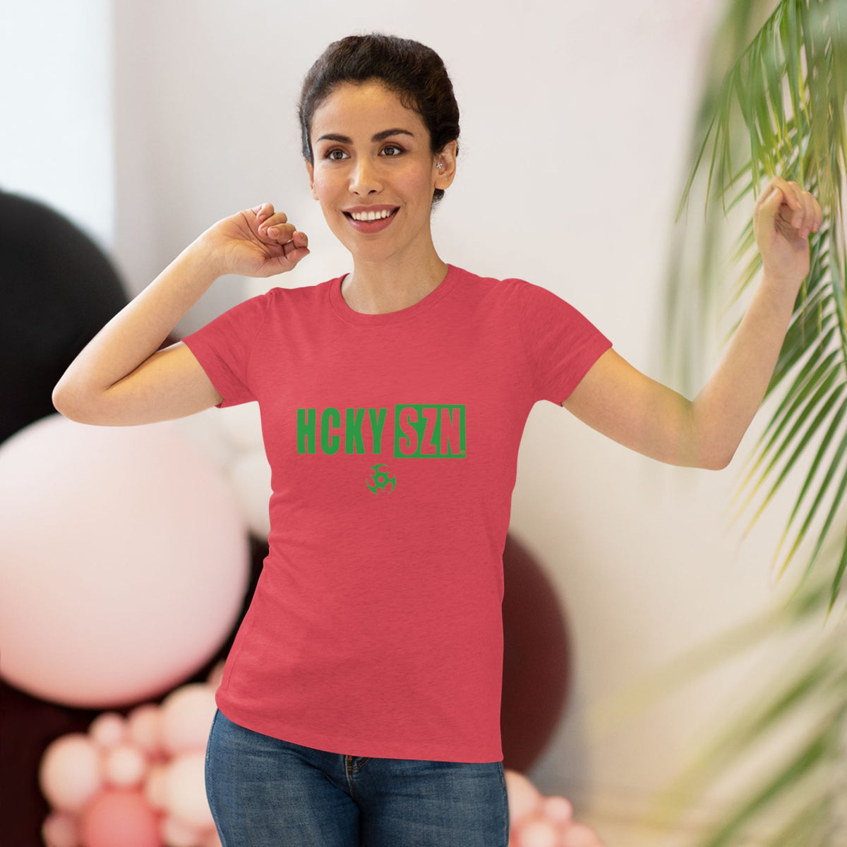 Women’s Hockey Vibe Triblend Tee (Green Logo)