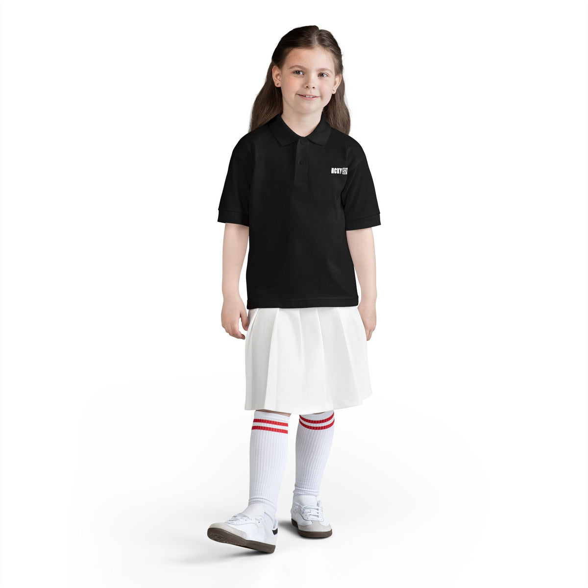 Youth HCKY SZN DryBlend Polo Shirt (Black)