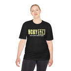 HCKYSZN Every Season Adult Performance Tee - Black/Sunflower