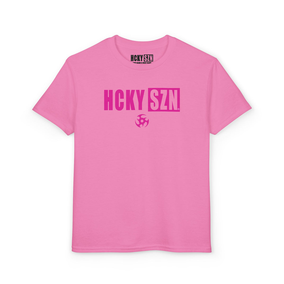 Youth HCKY SZN DryBlend Tee Shirt (Pink Logo) - Various Colors