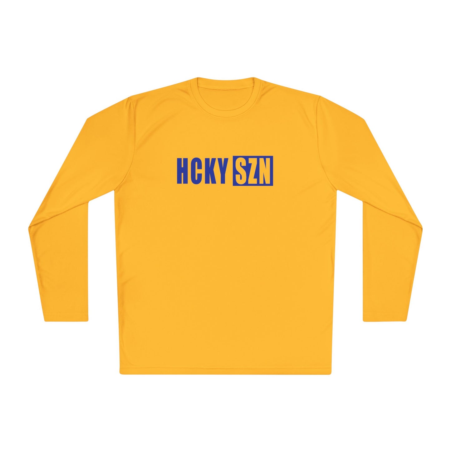 HCKY SZN Performance Long Sleeve Tee (Royal Blue Logo) - Various Colors