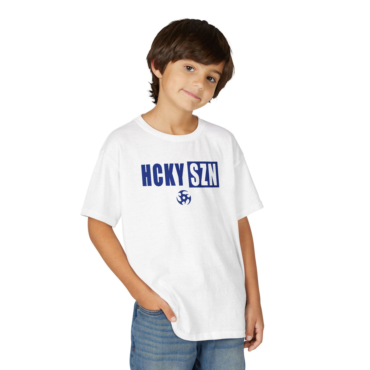 Youth HCKY SZN DryBlend Tee Shirt (Royal Logo) - Various Colors
