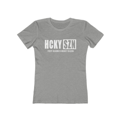 Every Season Is Hockey Season Women's Boyfriend Tee (White Logo) - Various Colors