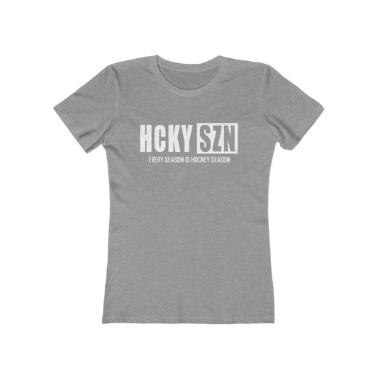 Every Season Is Hockey Season Women's Boyfriend Tee (White Logo) - Various Colors