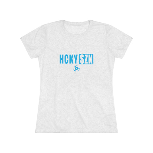 Women’s Hockey Vibe Triblend Tee (Sky Blue Logo)