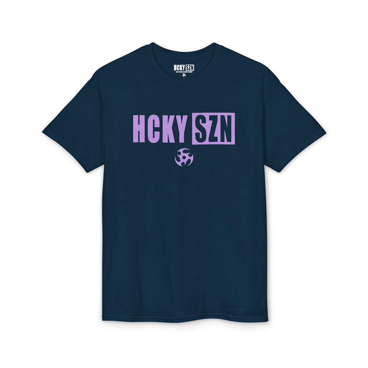 HCKY SZN Simple Star DryBlend Tee Shirt (Lavender Logo) - Various Colors