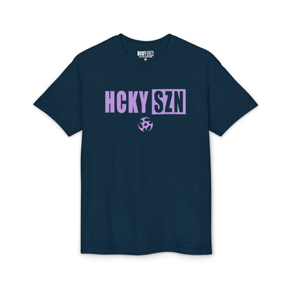 HCKY SZN Simple Star DryBlend Tee Shirt (Lavender Logo) - Various Colors
