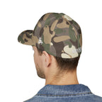 Upside Down HCKY SZN Embroidered Flex Fit Hat (Green Camo)