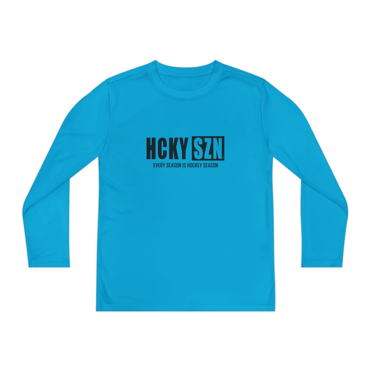 Every Season is HCKY SZN Youth Competitor Long Sleeve Tee (Black Logo) - Various Colors