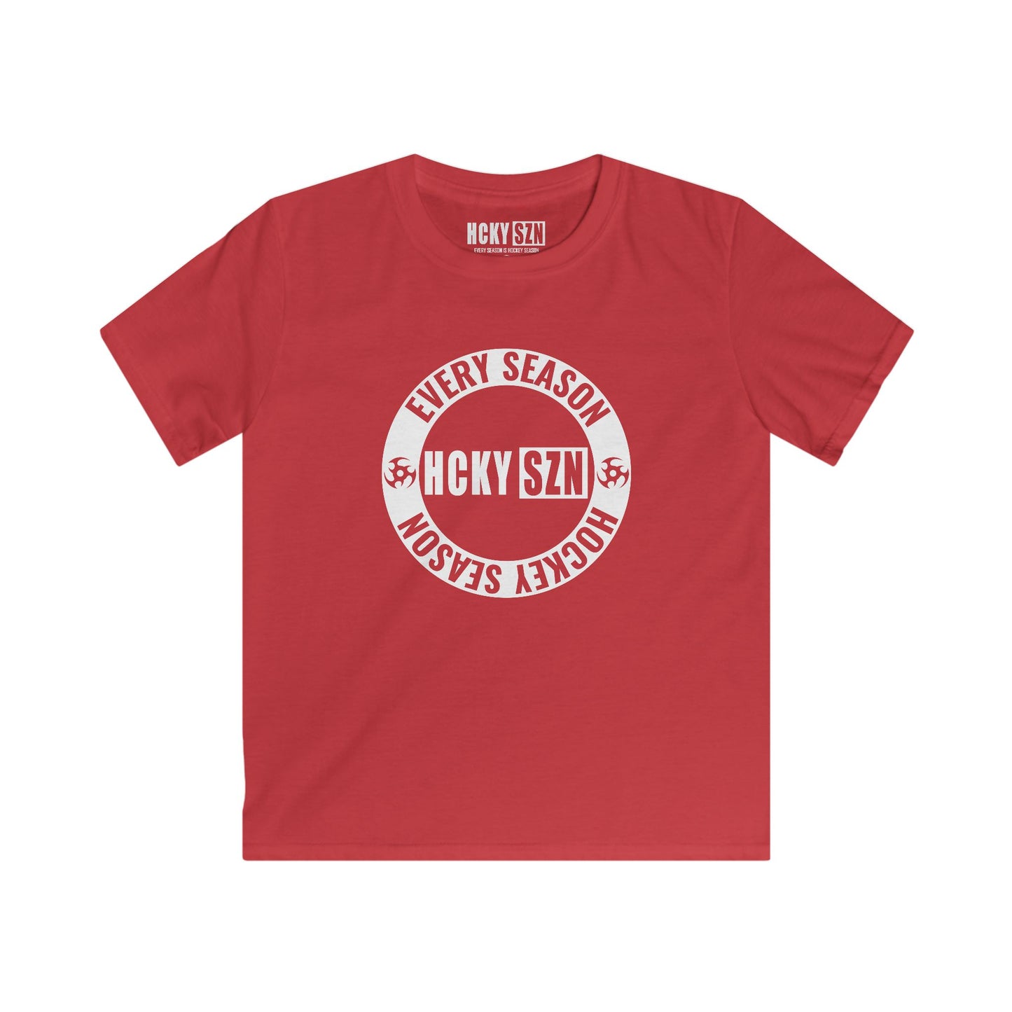 Youth Circle SZN Softstyle Tee (White Logo) - Various Colors