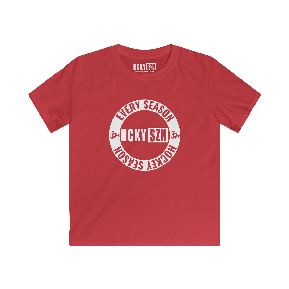 Youth Circle SZN Softstyle Tee (White Logo) - Various Colors