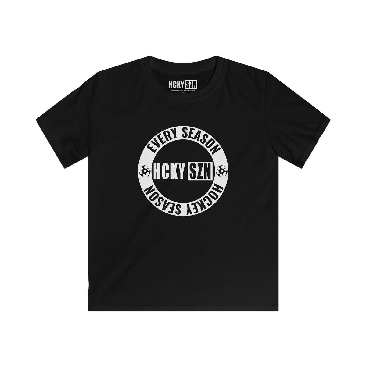 Youth Circle SZN Softstyle Tee (White Logo) - Various Colors