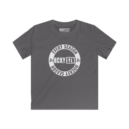 Youth Circle SZN Softstyle Tee (White Logo) - Various Colors