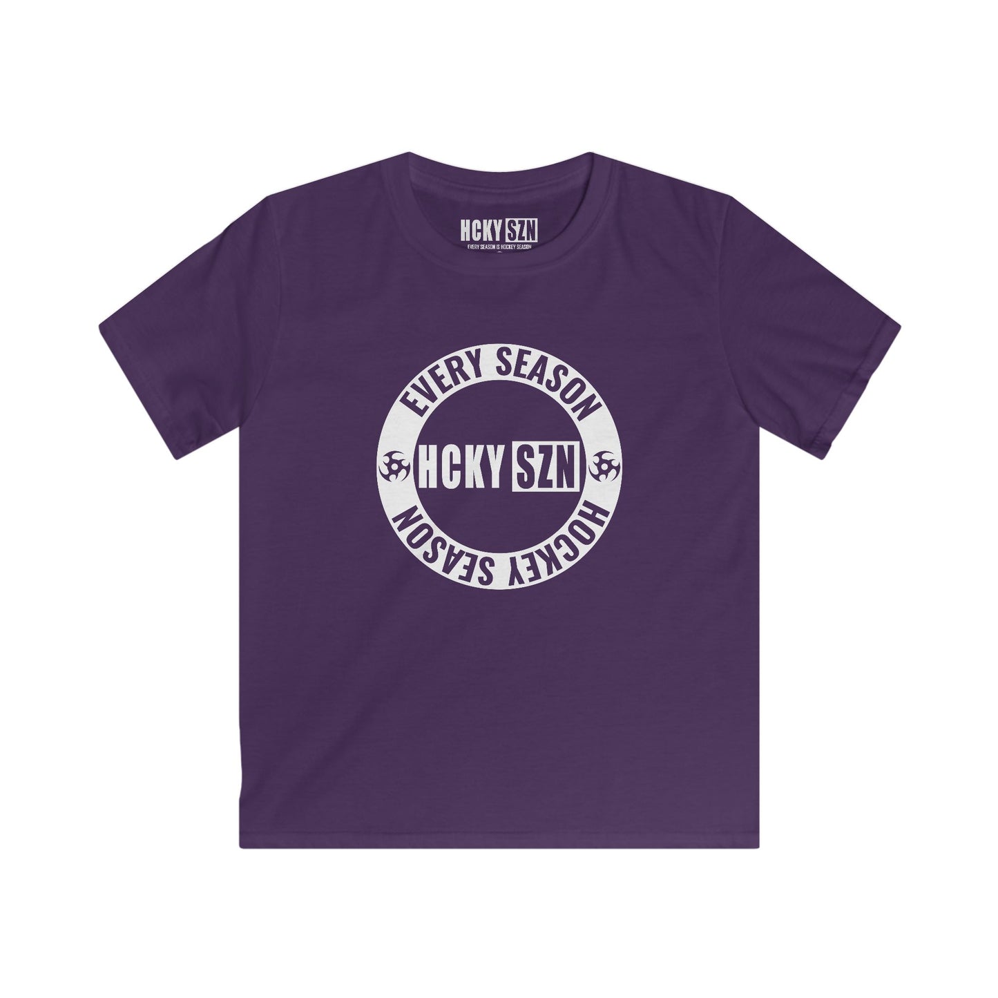 Youth Circle SZN Softstyle Tee (White Logo) - Various Colors