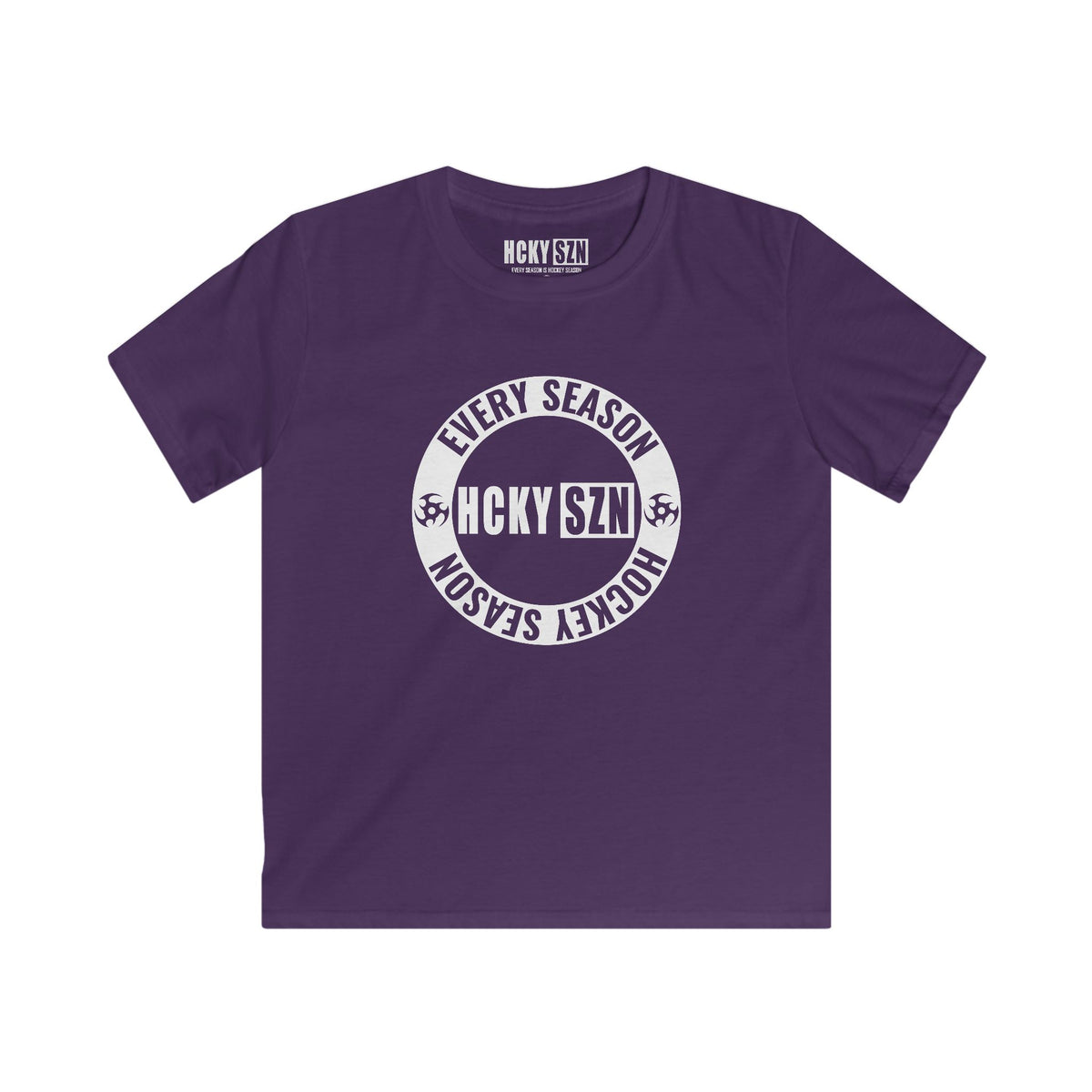 Youth Circle SZN Softstyle Tee (White Logo) - Various Colors
