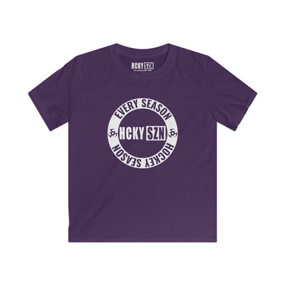 Youth Circle SZN Softstyle Tee (White Logo) - Various Colors