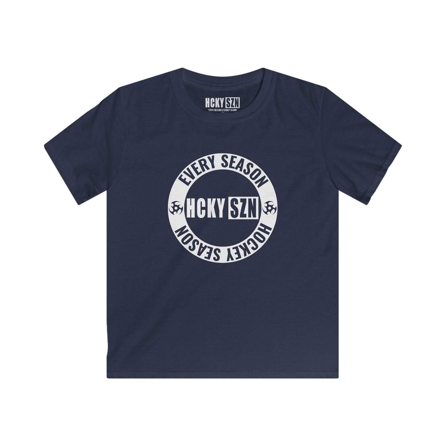 Youth Circle SZN Softstyle Tee (White Logo) - Various Colors