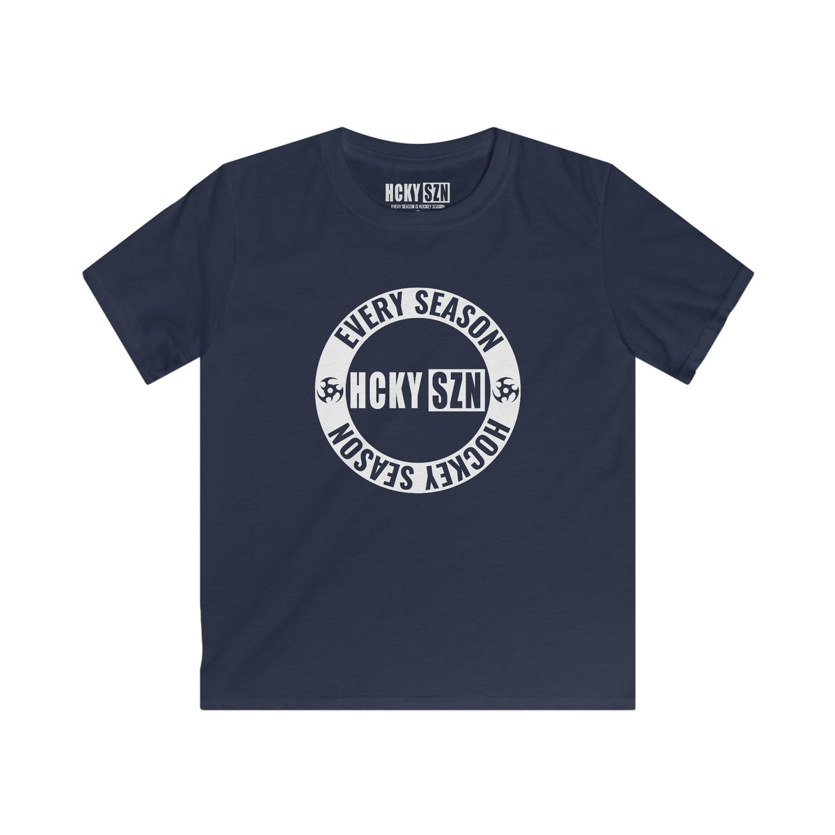 Youth Circle SZN Softstyle Tee (White Logo) - Various Colors