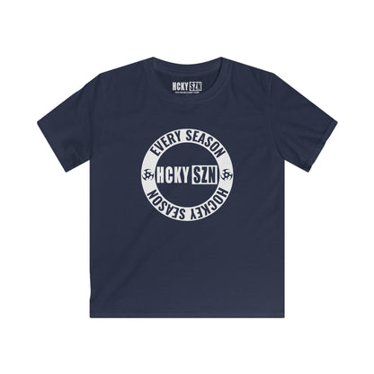 Youth Circle SZN Softstyle Tee (White Logo) - Various Colors