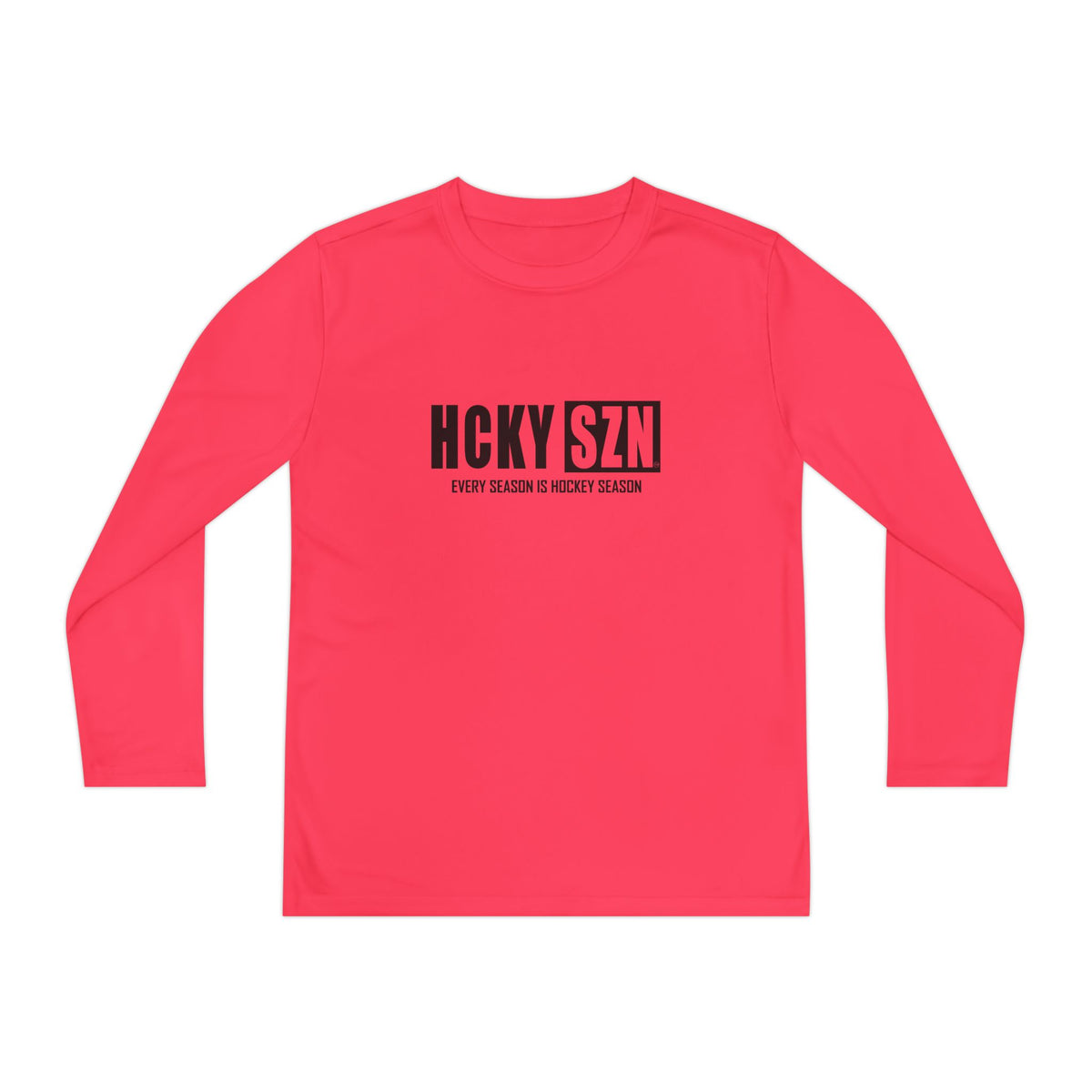 Every Season is HCKY SZN Youth Competitor Long Sleeve Tee (Black Logo) - Various Colors