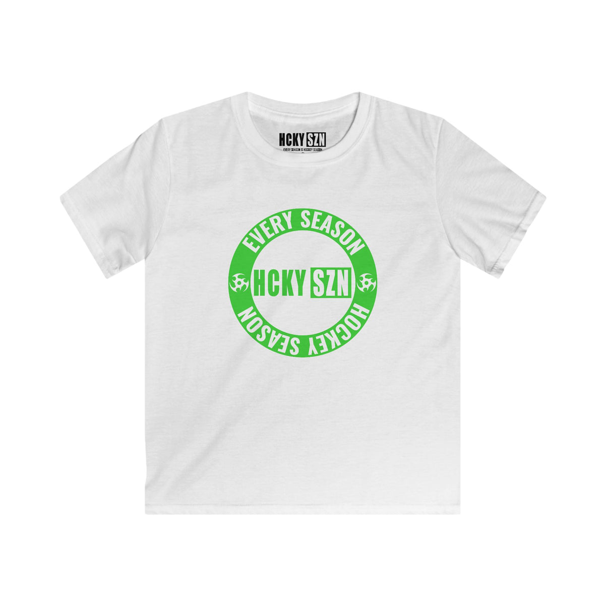 Youth Circle SZN Softstyle Tee (Lime Logo) - Various Colors