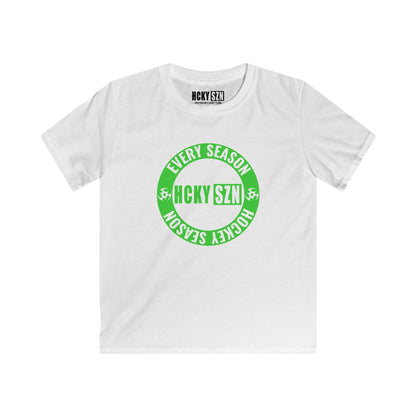 Youth Circle SZN Softstyle Tee (Lime Logo) - Various Colors