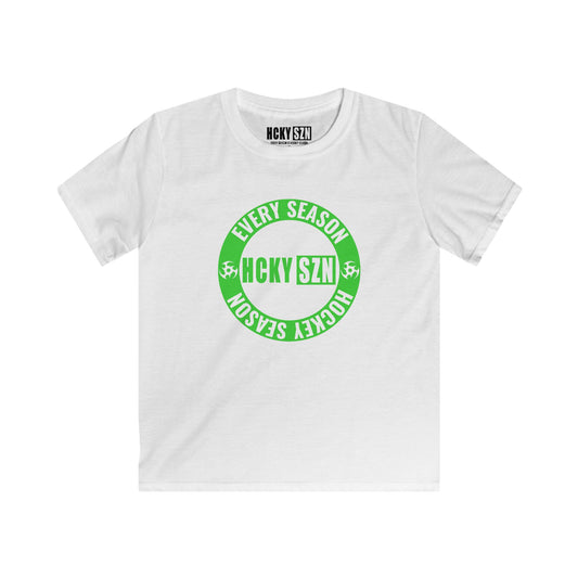 Youth Circle SZN Softstyle Tee (Lime Logo) - Various Colors