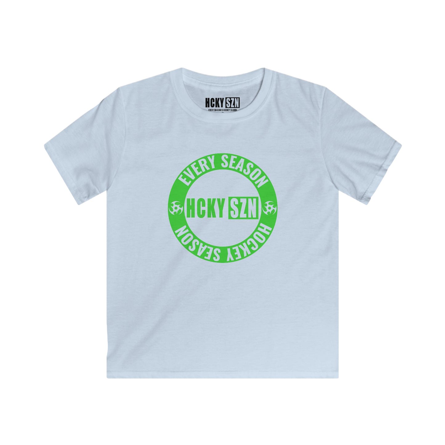 Youth Circle SZN Softstyle Tee (Lime Logo) - Various Colors