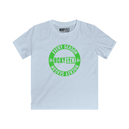 Youth Circle SZN Softstyle Tee (Lime Logo) - Various Colors