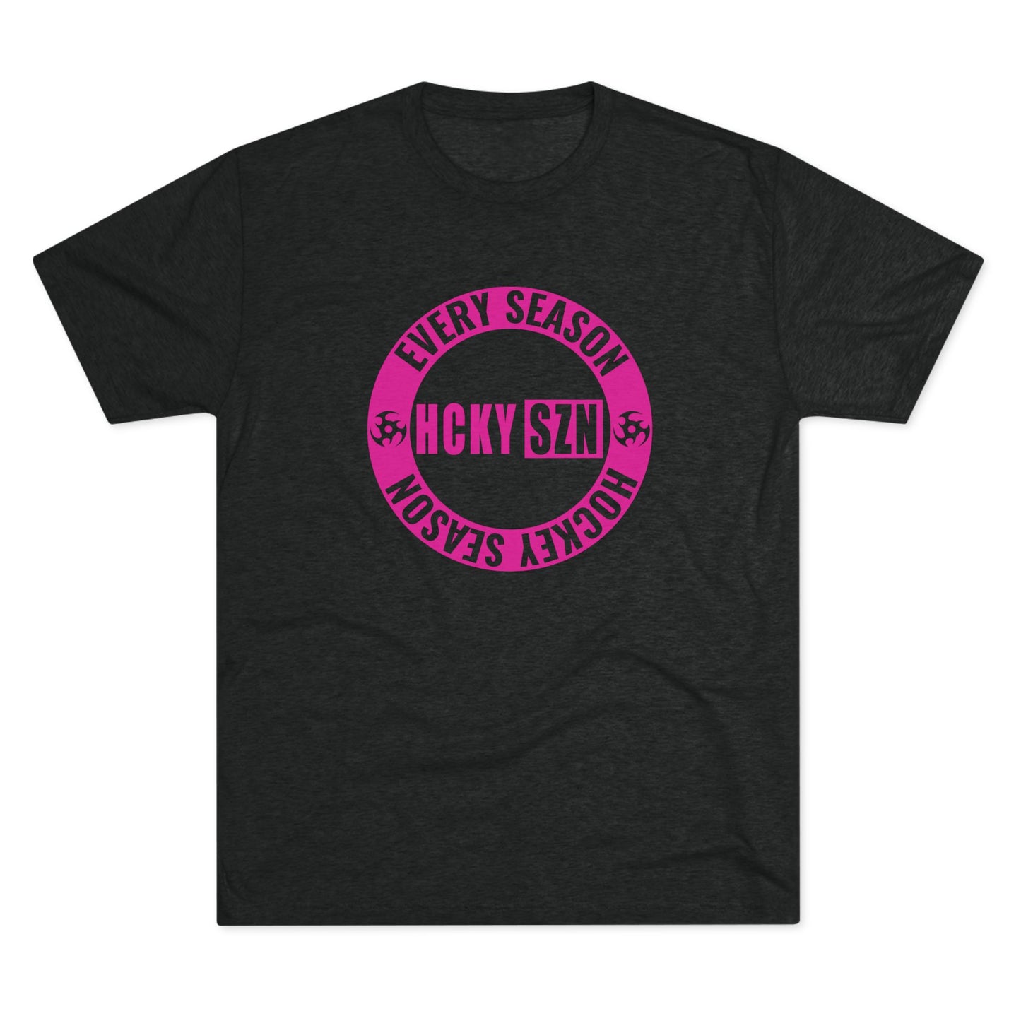 HCKY SZN Circle Logo TriBlend Tee Shirt (Hot Pink) - Various Colors
